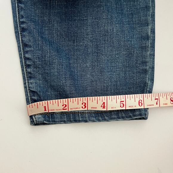 Frye Jeans Straight Leg Cropped Stretch Denim Size 14 - Picture 7 of 10